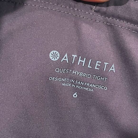 Athleta Womens Quest Hybrid Hiking Tight Leggings Stretch Pull-On Grey Size 6 - Picture 4 of 10